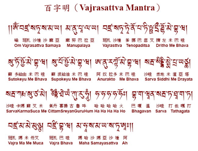 Vajrasattva Mantra